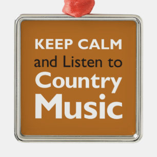 Keep Calm Country Metal Tree Decoration