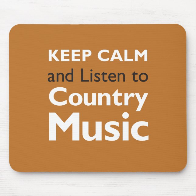 Keep Calm Country Mouse Pad (Front)