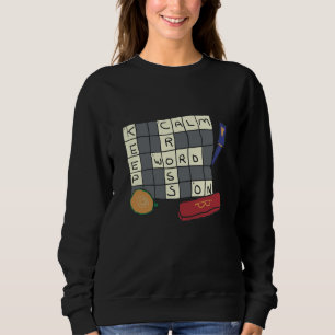 Keep Calm Crossword Puzzle Sweatshirt