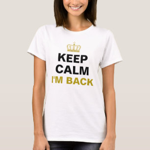KEEP CALM & Crown gold + your own text T-Shirt