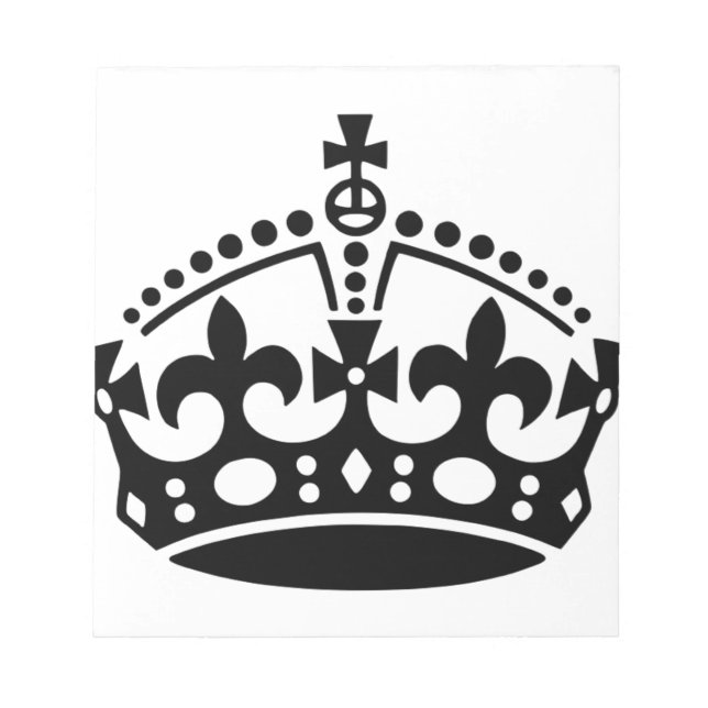 Keep Calm Crown Notepad (Front)