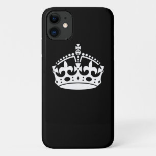 KEEP CALM CROWN on Black Customise This! Case-Mate iPhone Case