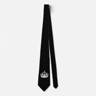 KEEP CALM CROWN on Black Customise This! Tie