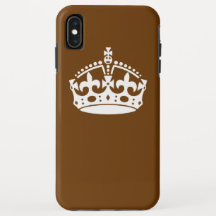 Keep Calm Crown on Brown Decor Case-Mate iPhone Case