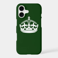 KEEP CALM CROWN on Forest Green Customise This