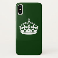 KEEP CALM CROWN on Forest Green Customise This