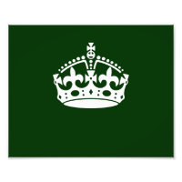 KEEP CALM CROWN on Green Customise This