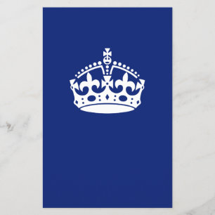 Keep Calm Crown on Navy Blue Flyer