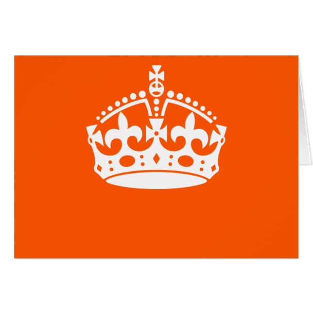 KEEP CALM CROWN on Orange Customise it (Front Horizontal)