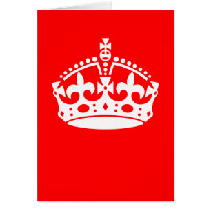 KEEP CALM CROWN on Red Customise This