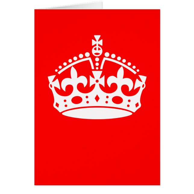 KEEP CALM CROWN on Red Customise This (Front)