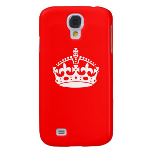 KEEP CALM CROWN on Red Customise This Galaxy S4 Case
