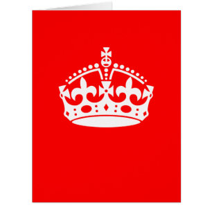 KEEP CALM CROWN Symbol on Fire Red Customise it