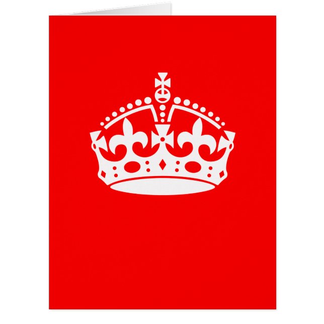 KEEP CALM CROWN Symbol on Fire Red Customise it (Front)