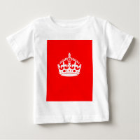KEEP CALM CROWN Symbol on Fire Red Customise it