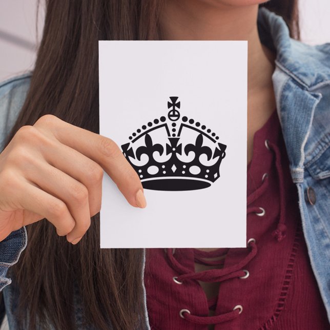 Keep Calm Crown Template Postcard (Creator Uploaded)