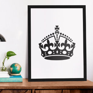 Keep Calm Crown Template Poster