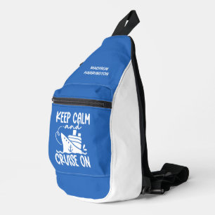 Keep Calm & Cruise On Custom Name & Colour Sling Bag