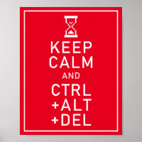 Keep Calm & CTRL + ALT + DEL Funny Programmer Gift