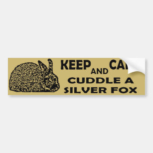 Keep Calm & Cuddle a Silver Fox Rabbit Bumper Sticker