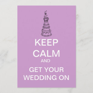 Keep Calm Custom Bridal Party Invitation