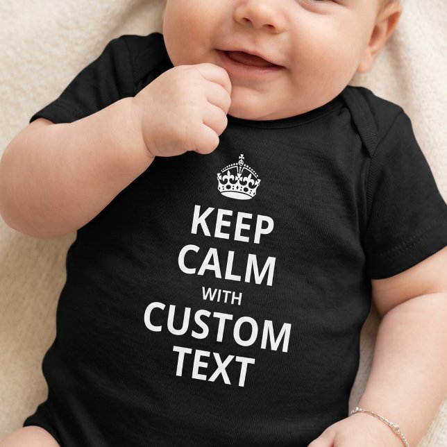 Keep Calm Custom Quote Template Baby Bodysuit (Creator Uploaded)
