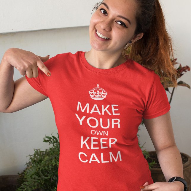 Keep Calm Customisable Template - Red T-Shirt (Creator Uploaded)