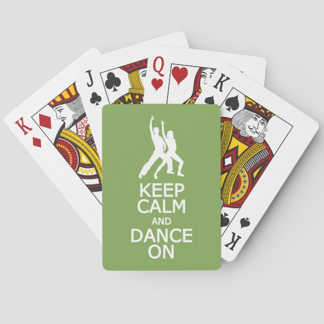 Keep Calm & Dance On custom colour playing cards (Back)