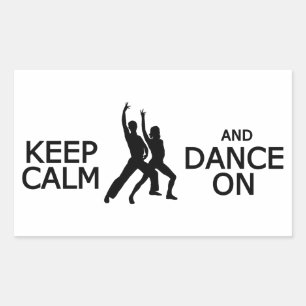 Keep Calm & Dance On custom colour stickers