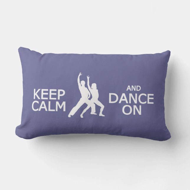 Keep Calm & Dance On custom colour throw pillow (Front)