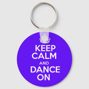 Keep calm & dance on key ring