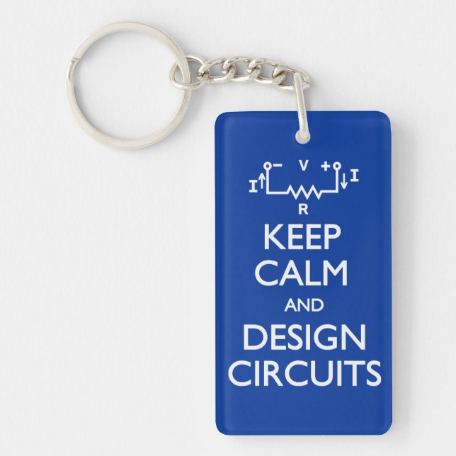 Keep Calm Design Circuits Key Ring (Front)