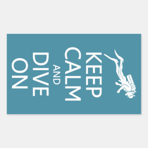 Keep Calm & Dive On custom colour stickers