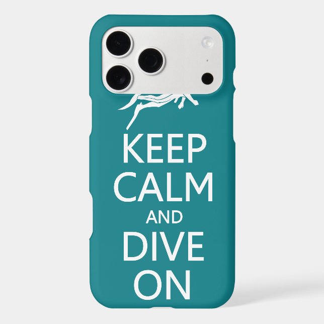 Keep Calm & Dive On custom monogram cases (Back)
