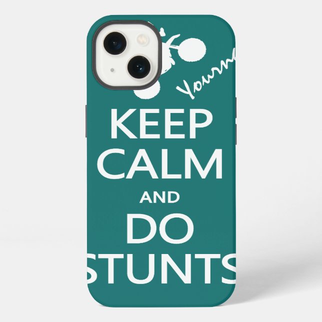 Keep Calm & Do Stunts custom colour iPad case (Back)