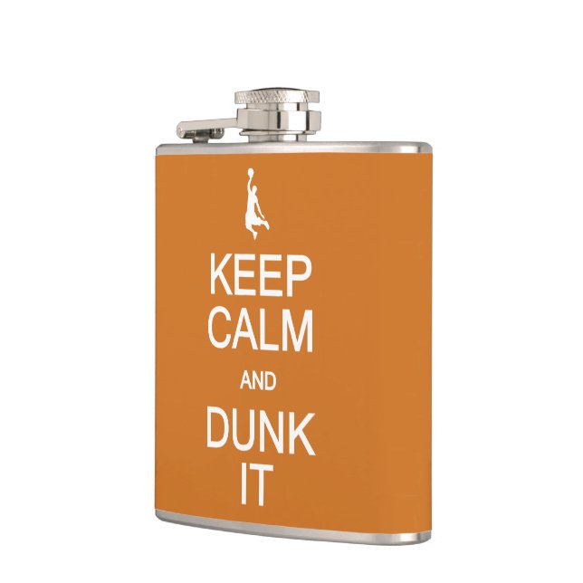 Keep Calm & Dunk It custom flask (Left)