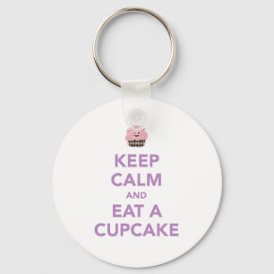 Keep Calm & Eat A Cupcake Key Ring