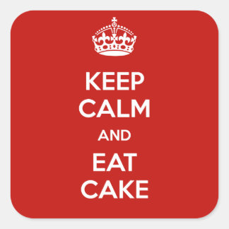 Keep Calm & Eat Cake Sticker
