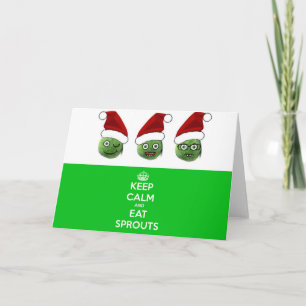 Keep Calm & Eat Sprouts Holiday Card