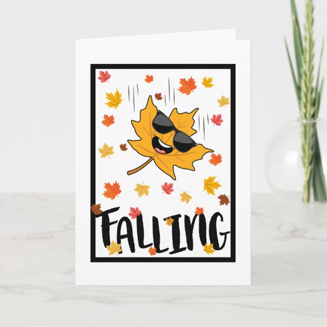 Keep Calm & Fall On Card (Front)