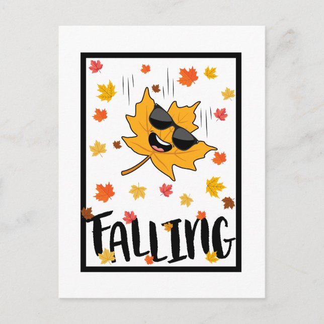 Keep Calm & Fall On Postcard (Front)