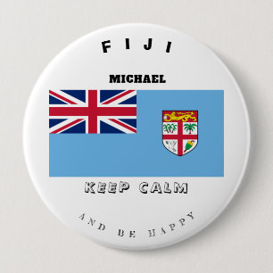 Keep Calm & Fiji Flag Button