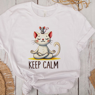 "Keep Calm" Funny Cat Lovers Tri-Blend Shirt