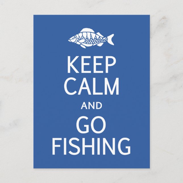 Keep Calm & Go Fishing postcard (Front)