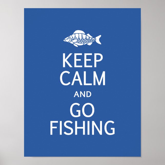 Keep Calm & Go Fishing poster (Front)