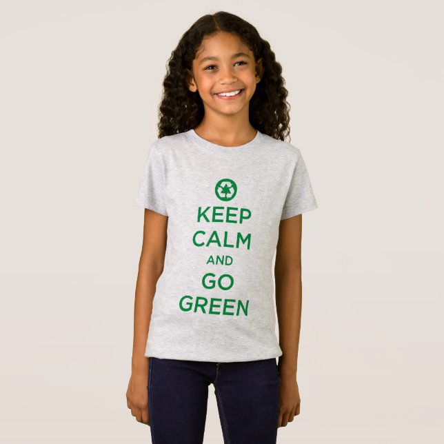 "Keep Calm Go Green" T-Shirt (Front Full)