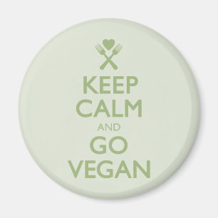 Keep Calm Go Vegan Magnet