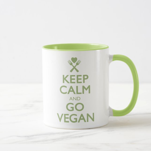 Keep Calm Go Vegan Mug (Right)