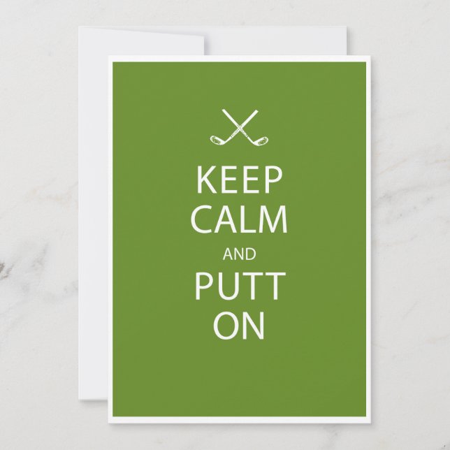 Keep Calm - Golf 50th Birthday Invitation (Front)