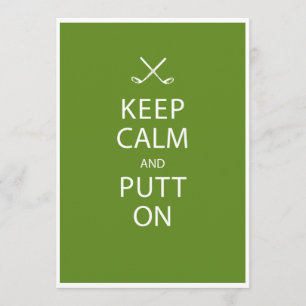 Keep Calm - Golf 50th Birthday Invitation